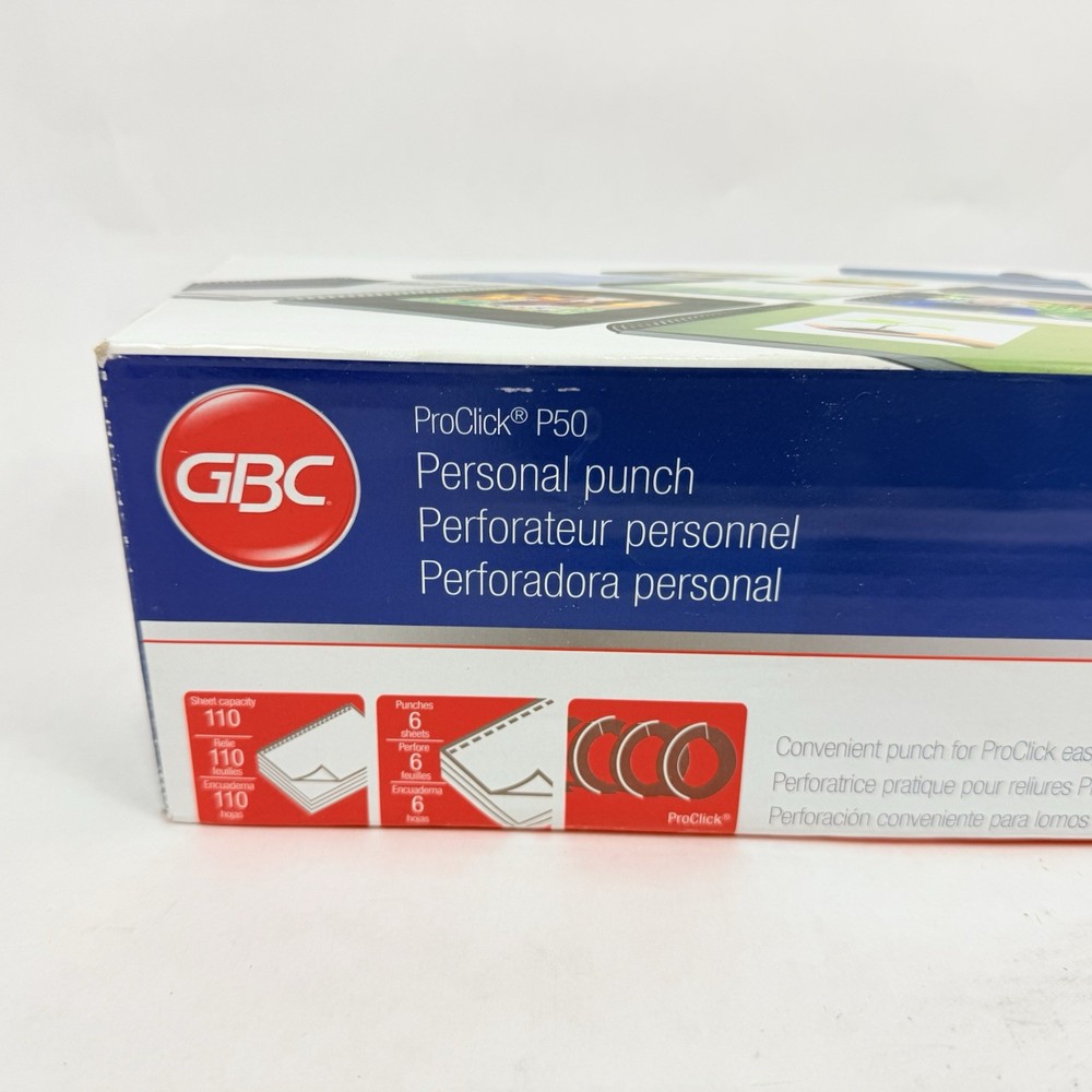 Gbc Proclick P50 Binding Machine Manual Proclick Up to 100 Sheets + Binds - NEW