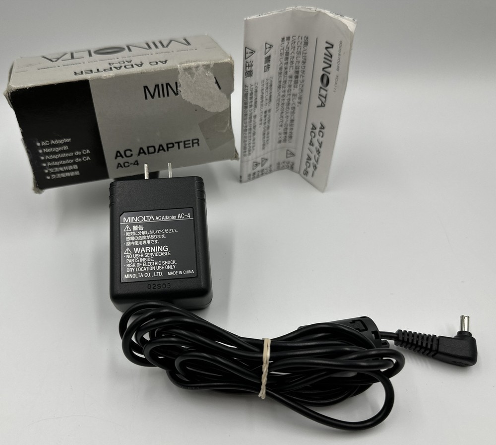 Minolta AC-4 AC Adapter For Minolta Dimage X Cameras