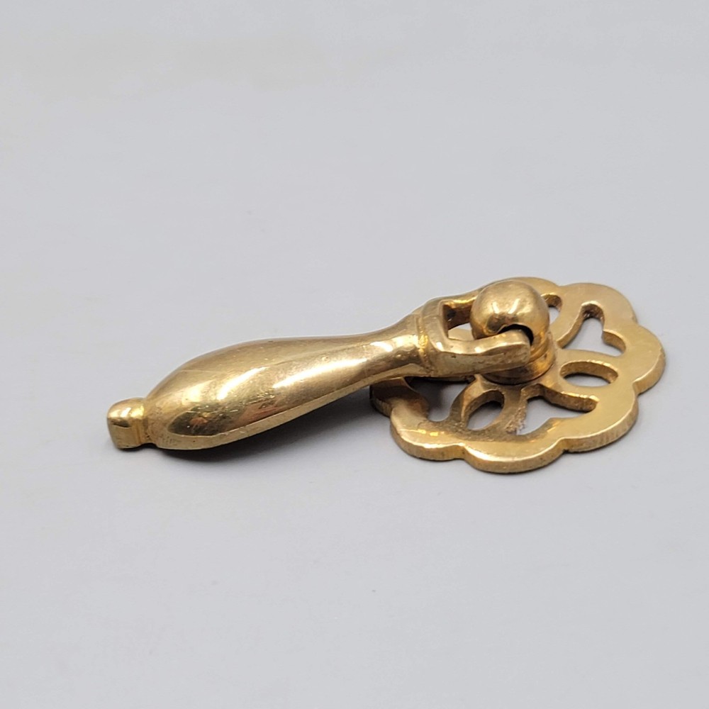 Vintage Solid Brass Drawer Pull Handle Open Work Salvage Hardware SINGLE ONLY