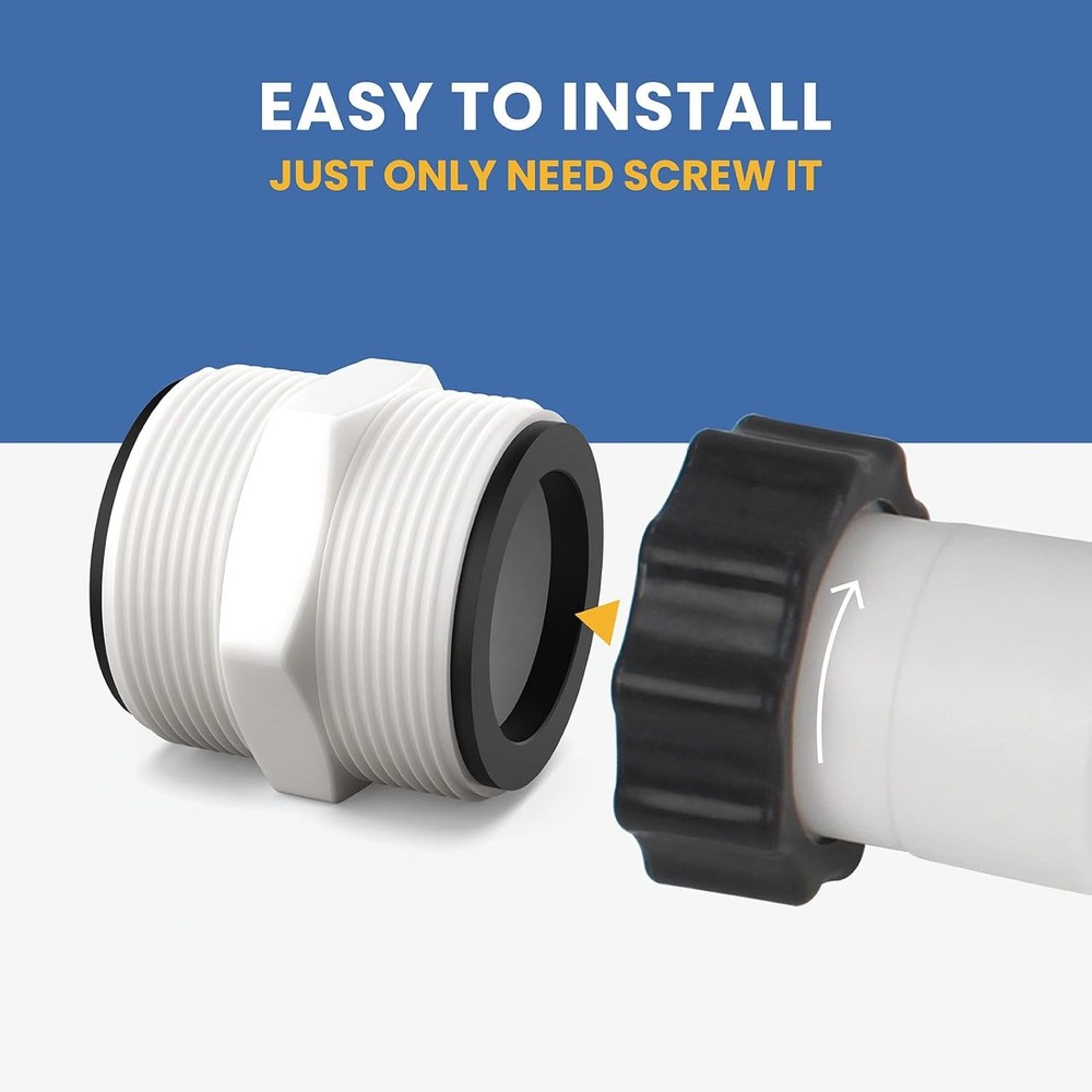 Pool Split Hose Connector Replacement for Intex & Coleman Above 2Pack, White