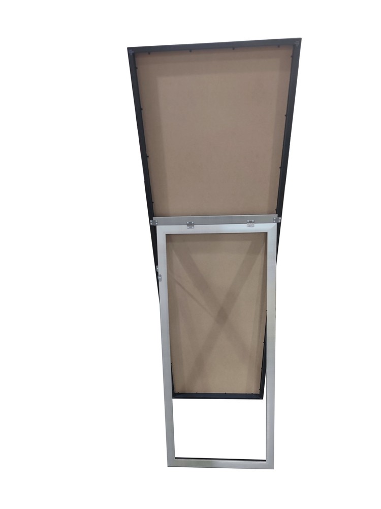 17" x 58" Black Modern Cheval Mirror
