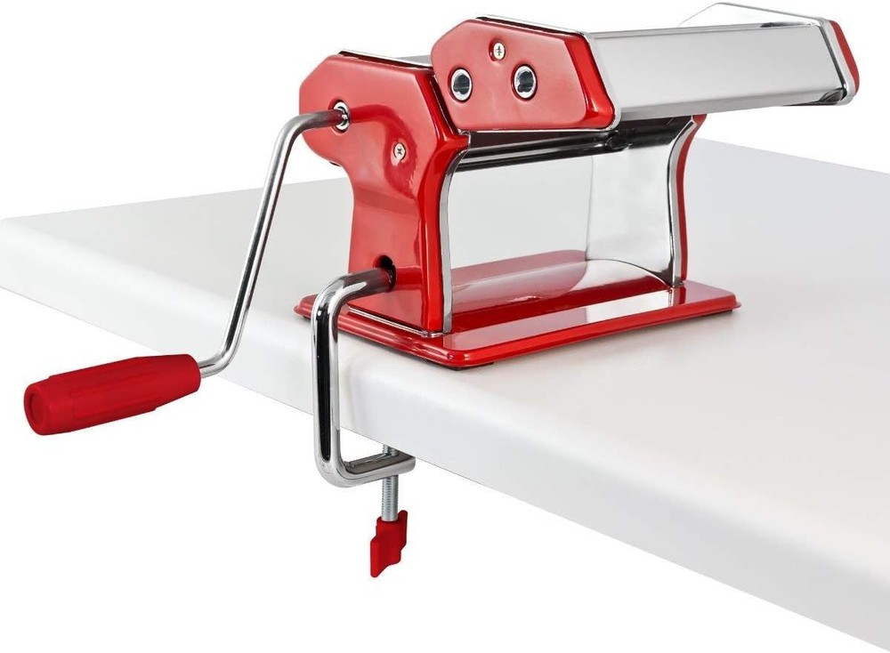 Stainless Steel Manual Pasta Maker | Adjustable Thickness Setting
