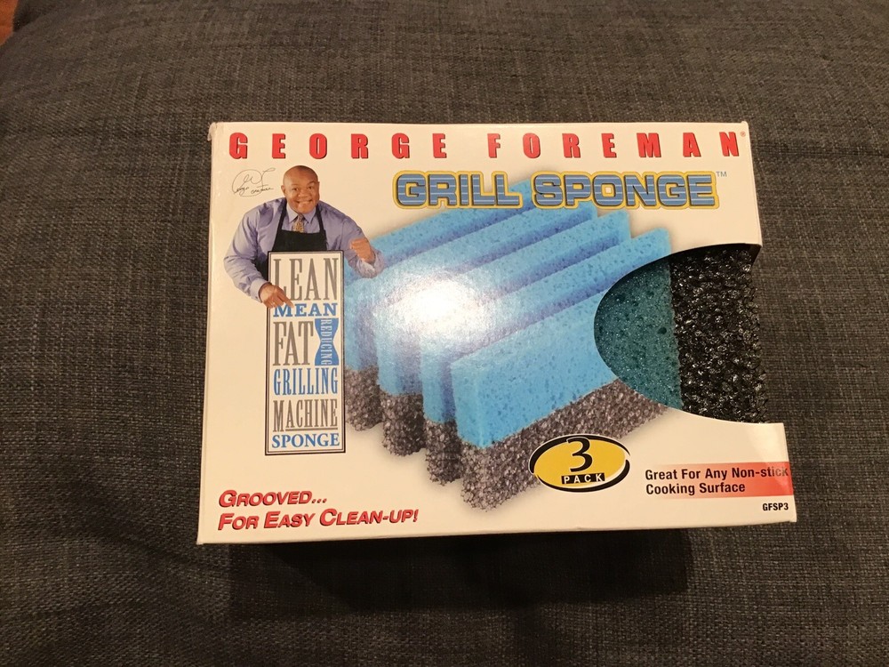 George Foreman Lean Mean Fat Reducing Grilling Machine Cleaning Sponges 3 pack