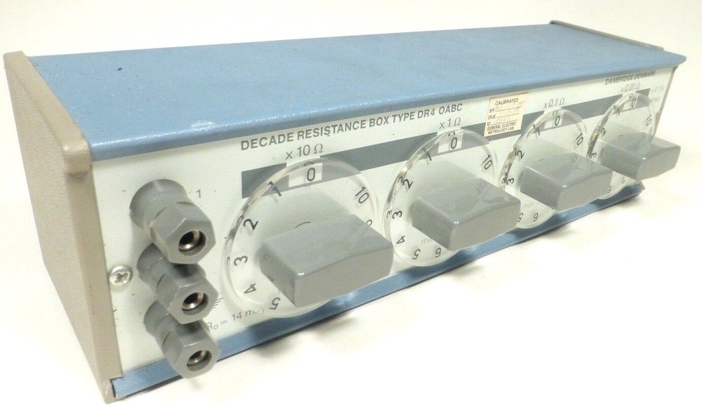 DANBRIDGE  DECADE RESISTANCE BOX DR4 / OABC - Tested / Working .01  to 10 ohms