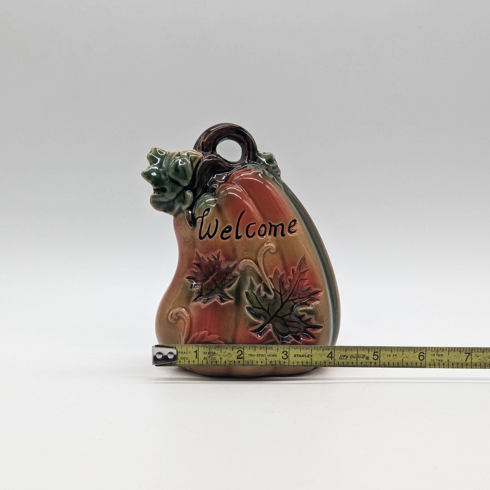 Halloween or Thanksgiving Decor Ceramic Squash