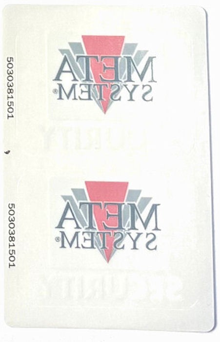 Meta Car Alarm Window Stickers x4 (Ref:B15)