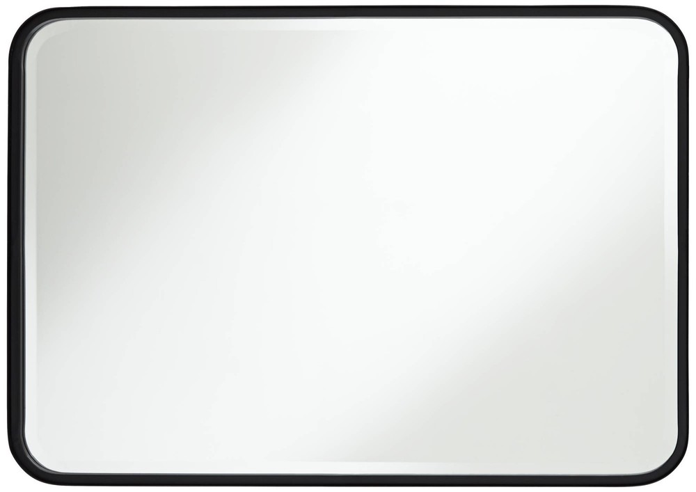 Soren Black 24" x 34" Rounded Edge Rectangular Mirrors Set of 2