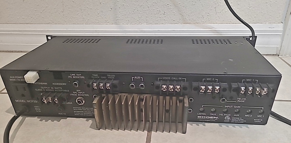 Bogen Model MCP35A Two-Way Communication Master Control Panel (see description)