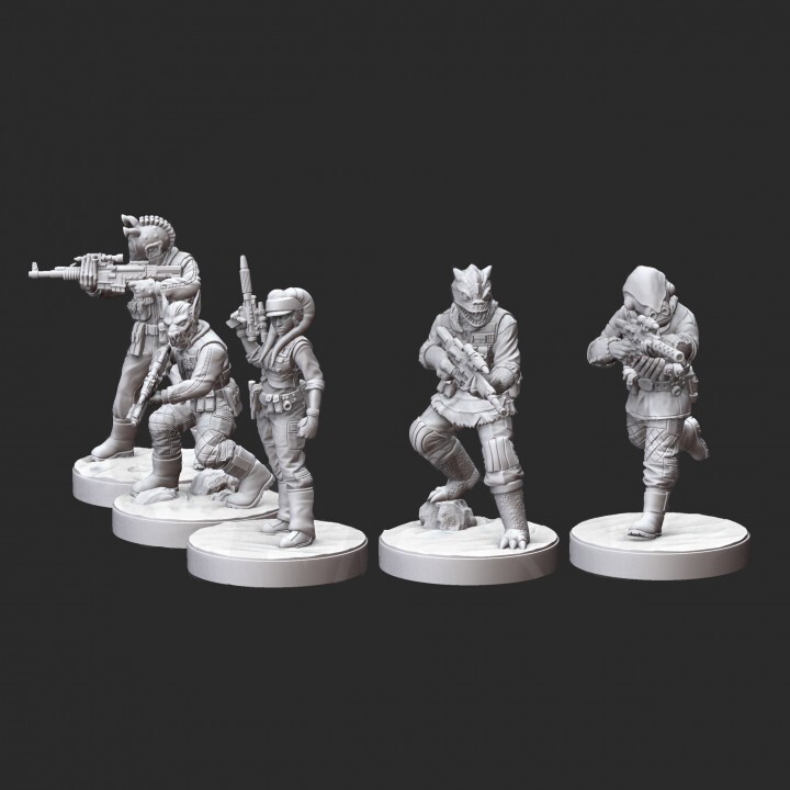 Star Wars Legion - Alien Pathfinder Squad (5) 3D Resin Printed Unit