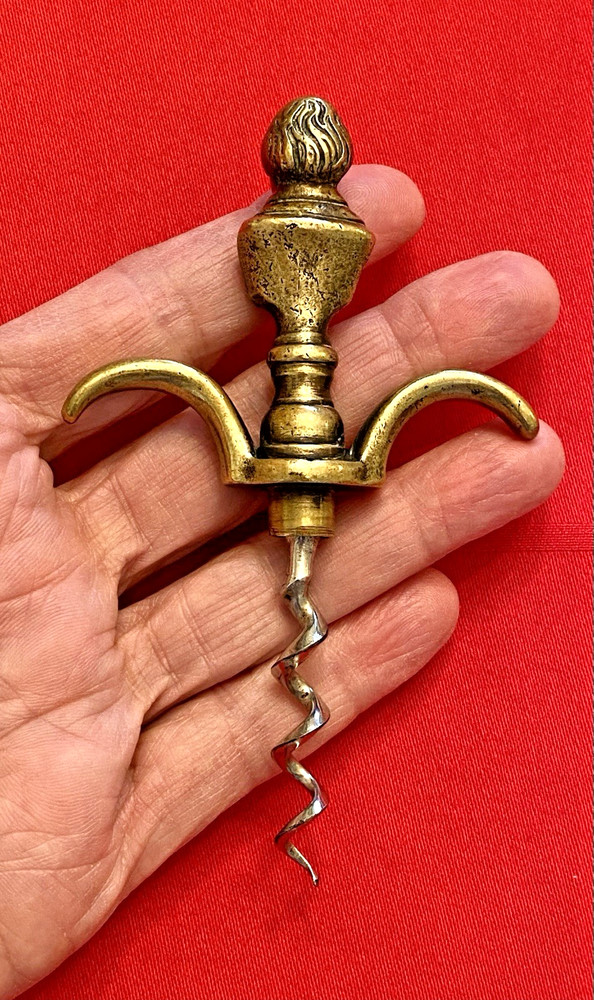 Vintage Brass Figural SHAKESPEARE CORKSCREW - 4-D Bust - 2 Finger Pull UK