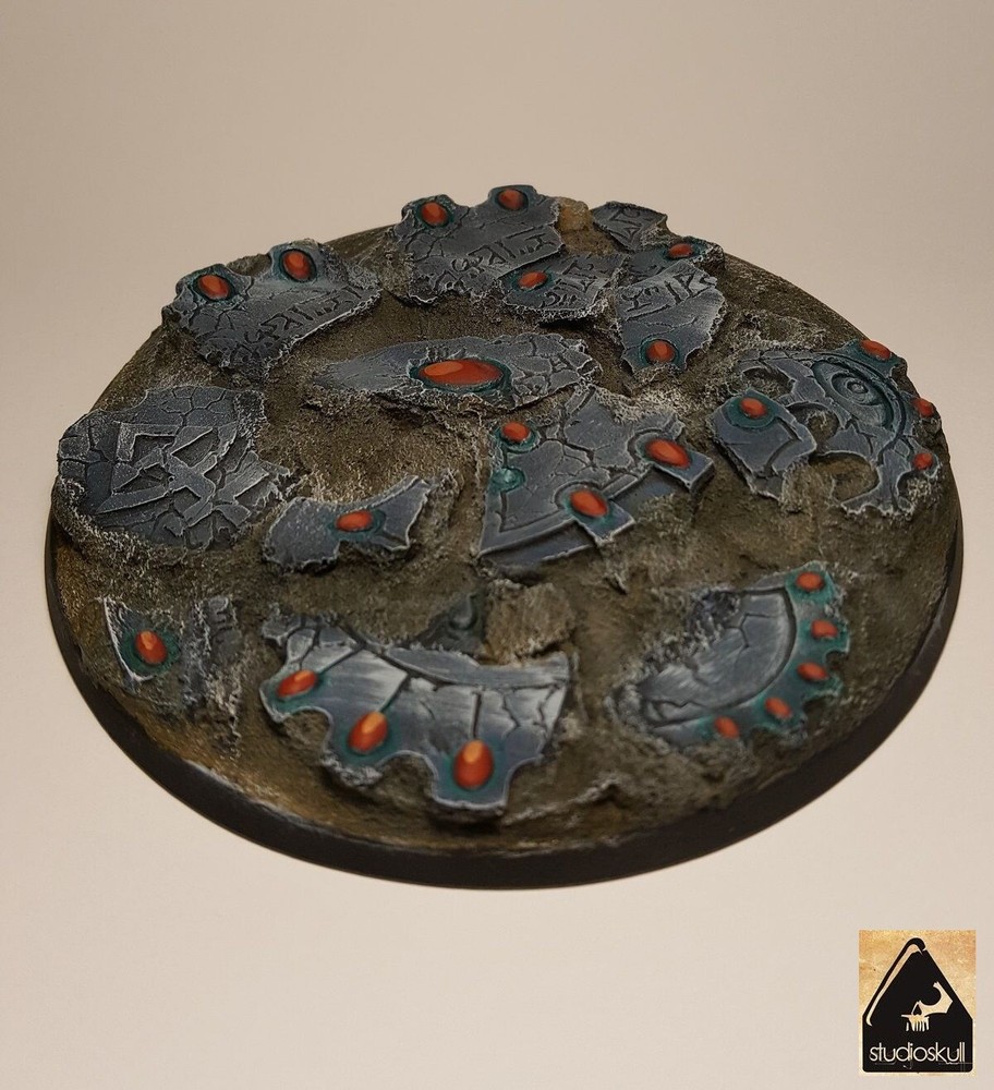 100mm Round RESIN BASE TERRAIN SCENERY ELDAR RUINS WARHAMMER 40K