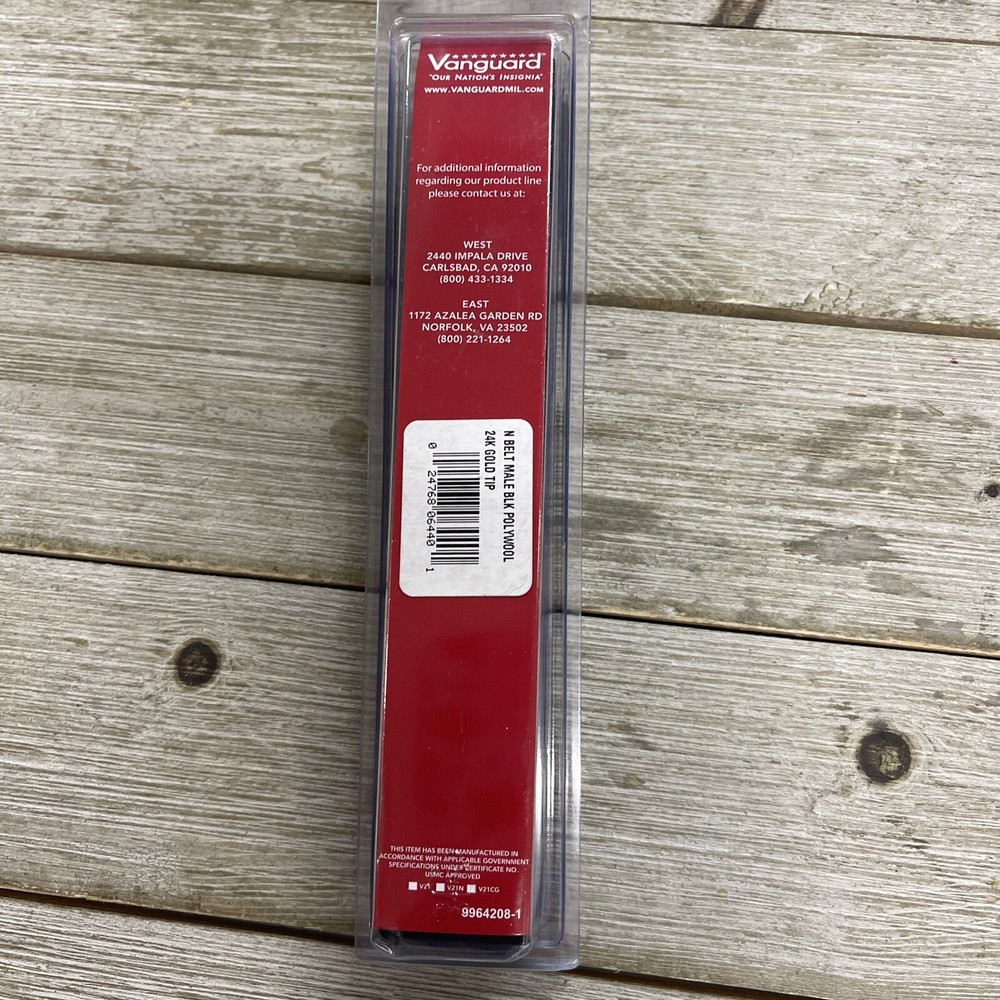 Vanguard Black Belt Polywool 24k Gold Tip