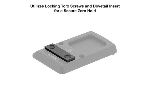 RMR Mount Super Slim for Glock Double Stack Rear Sight Dovetail 0.157" Saddle