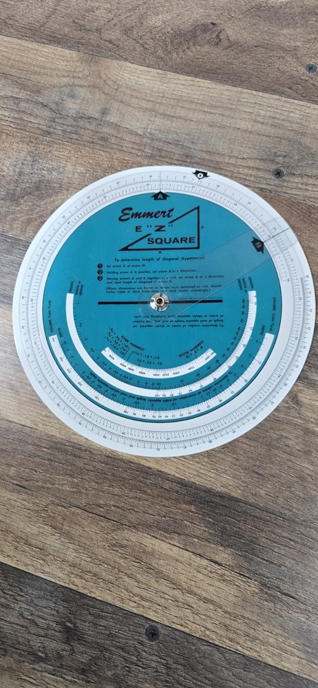 Emmett E  “Z” Square Circular  Calculator Pre Owned