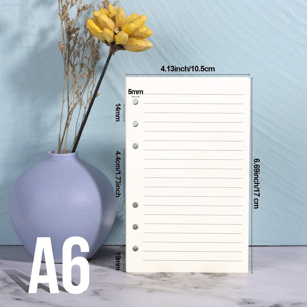 Refill Lined Paper, Leather Journal Refills Lined, 6-Holes Inserts (320 Pages...