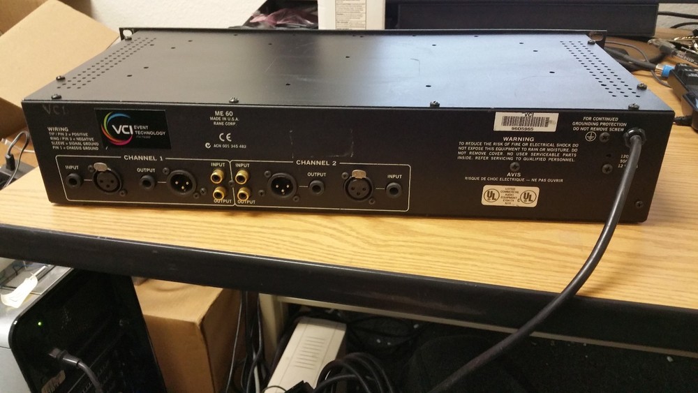 Rane ME-60 Dual 1/3 Octave Equalizer Effect Micrographic 2 Channel 30 Band