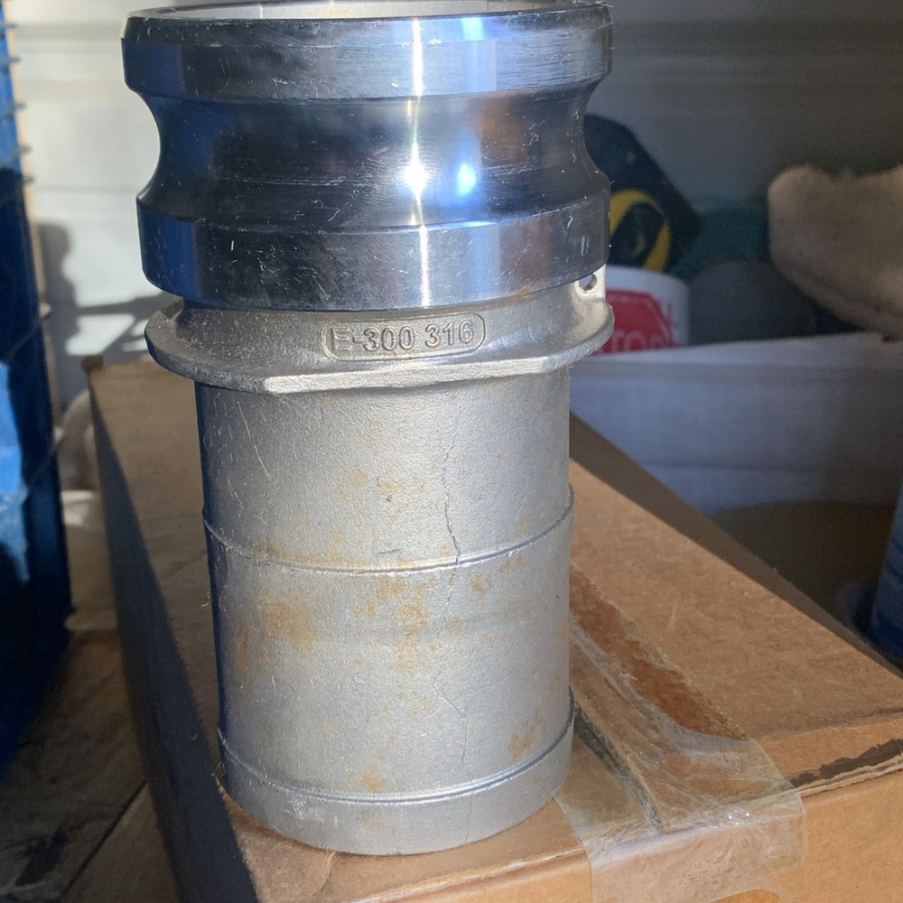 Seal Fast E300 316 Type E Camlock Hose Shank Adapter 3in SS Fitting