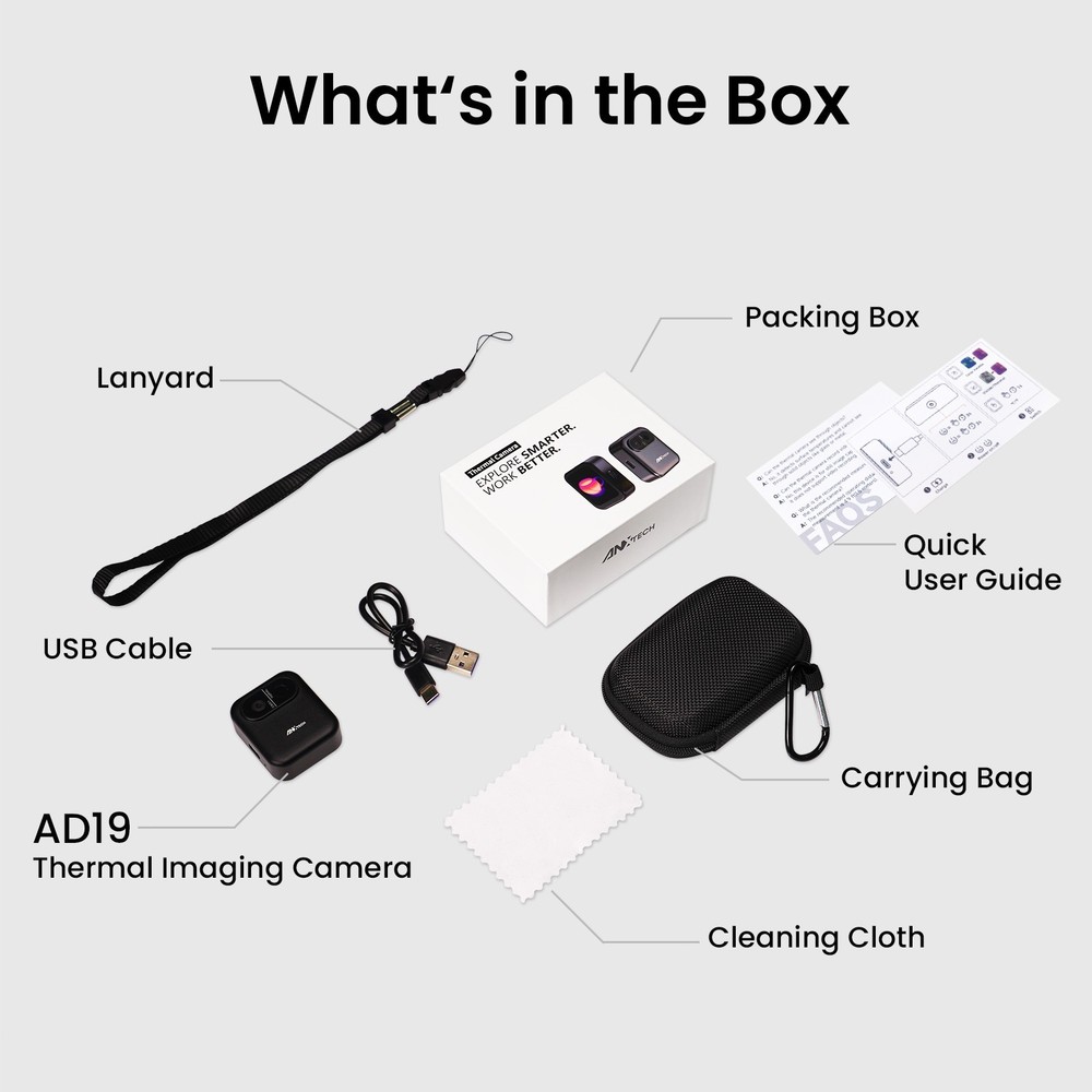 ANXTECH Mini Thermal Imaging Camera IR Resolution Thermal Imager Camera Beginner