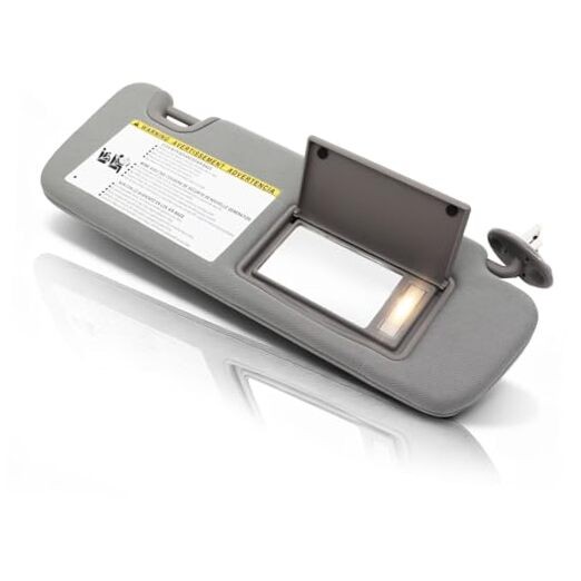 Right Passenger Side Sun Visor Compatible with Highlander Right Passenger Gray