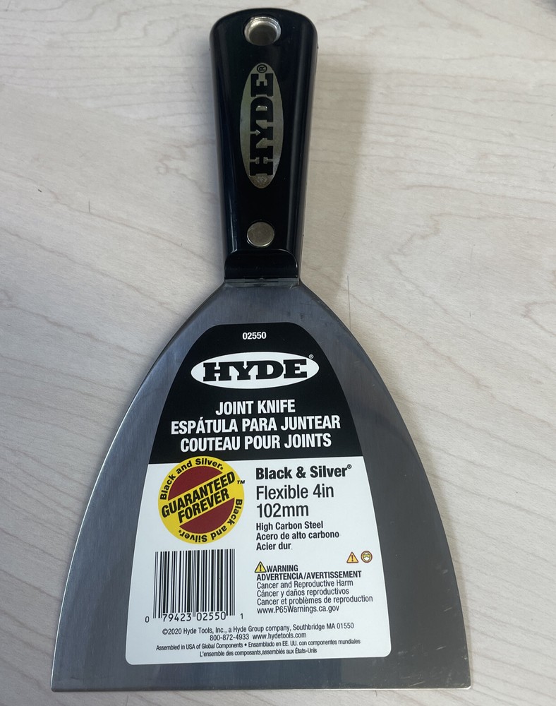 Hyde 4" Joint Knife Paint Scraper Flexible Carbon Steel