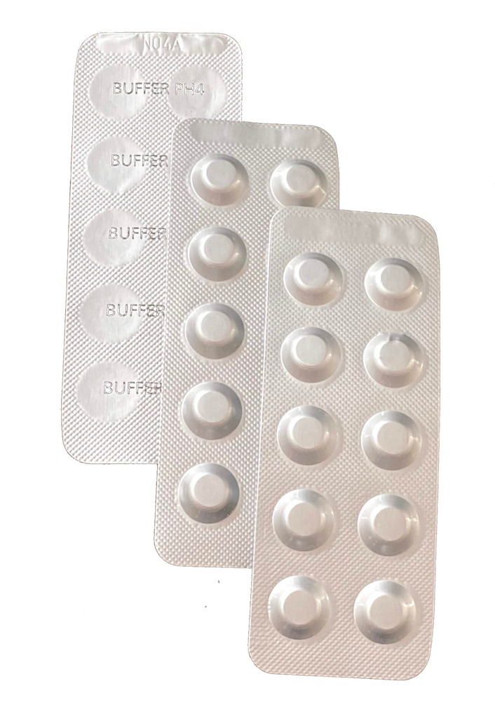 30-Pack Color-Coded Buffer Calibration Tablets 4, 7, 10 for Electronic pH Meters