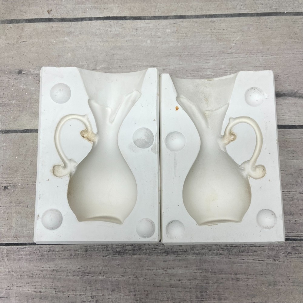 Unbranded Ceramic Casting Mold Fancy Pitcher Vase W/Handle