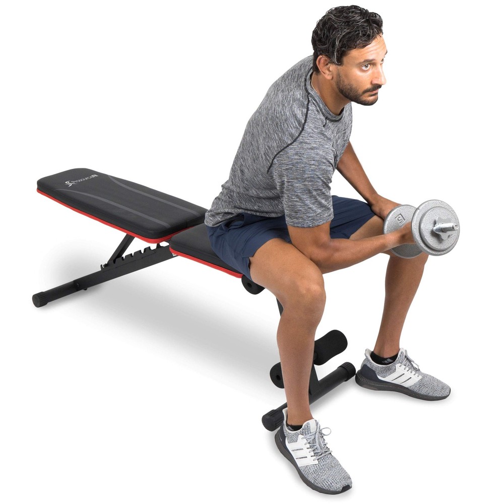 ProsourceFit Foldable & Adjustable Multi-Purpose Weight Bench with Resistance Ba