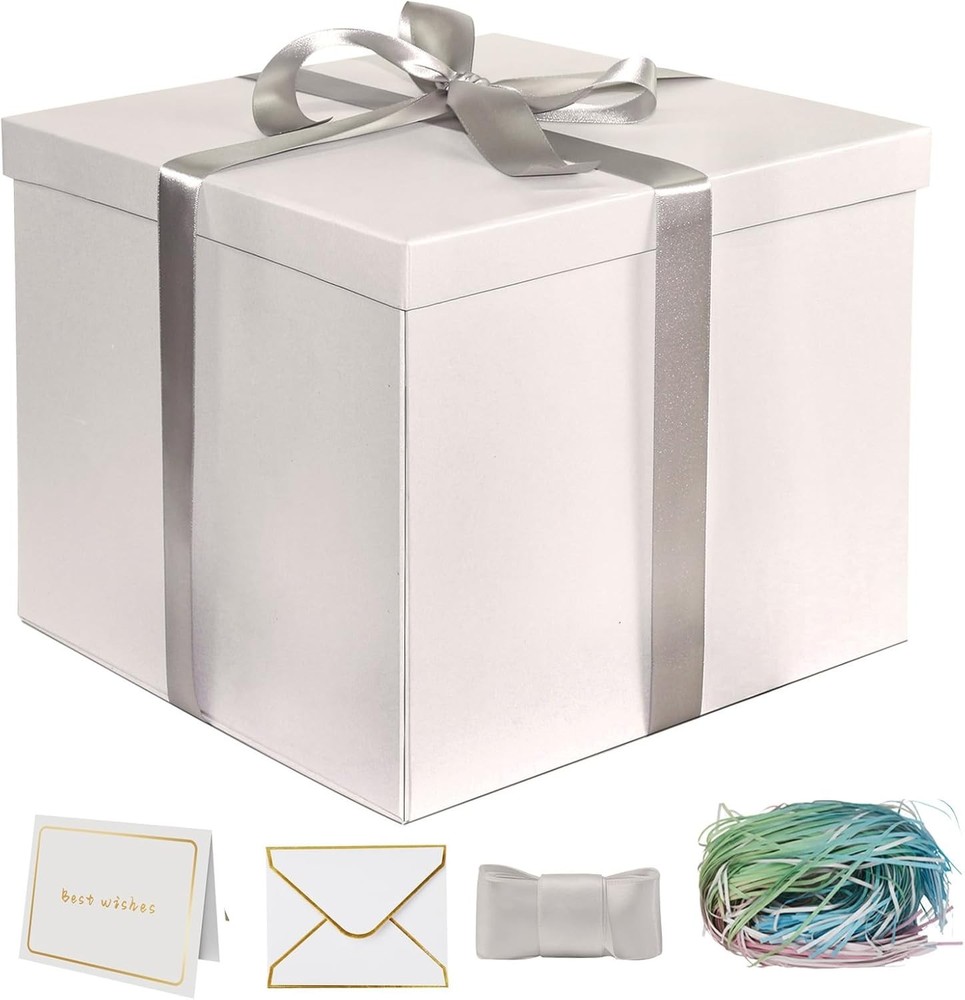 Elegant White Large Gift Box - Perfect for All Occasions