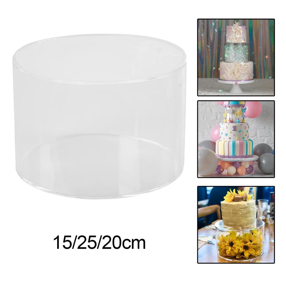 Cylinder Display Riser Round Decor Cake Tool Fillable for Party Birthday