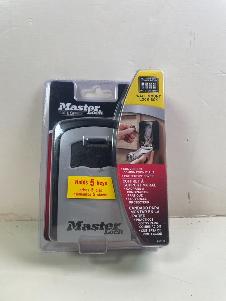 Master Lock Combination Wall Mounted Lock Box Resettable Combination Model 5401D