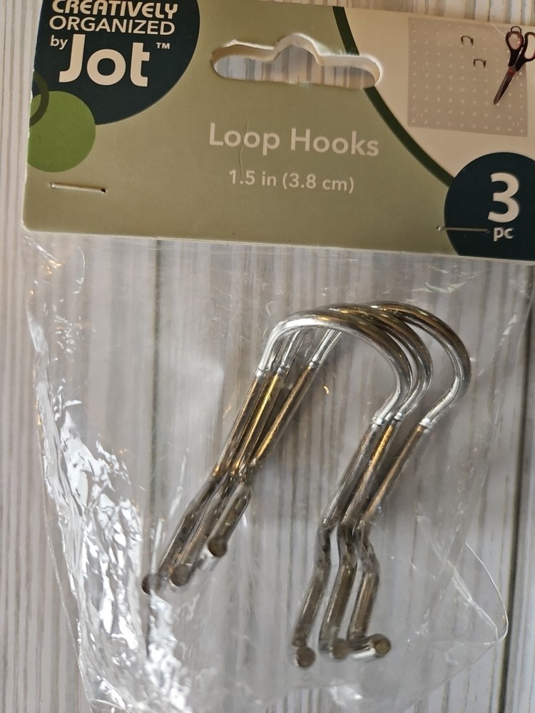 7 Lot Creatively Organizer by Jot Pegboard Black Plastic & Loop Hooks Office