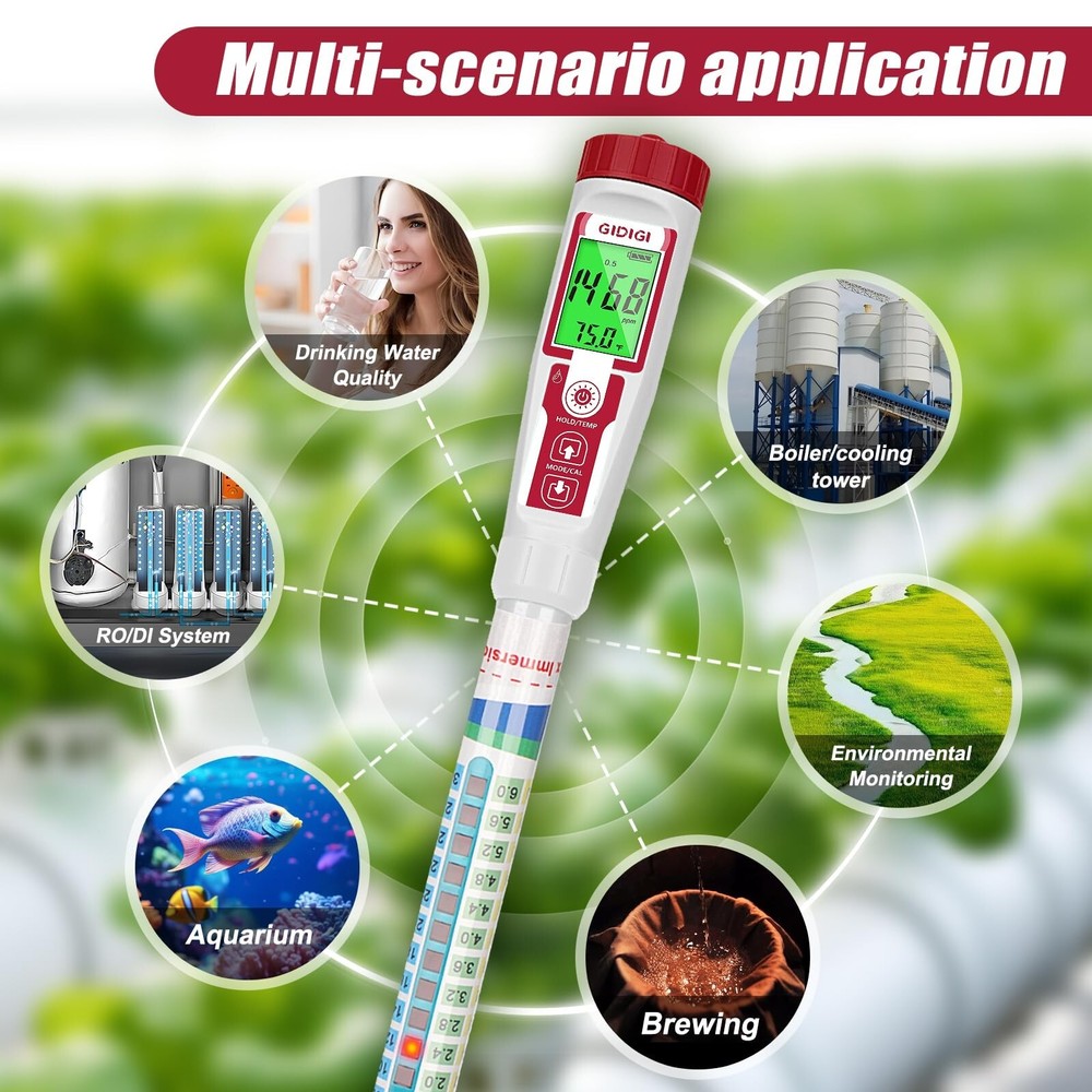 Truncheon Nutrient Meter PPM Meter Hydroponics TDS Meter Digital Water Tester...