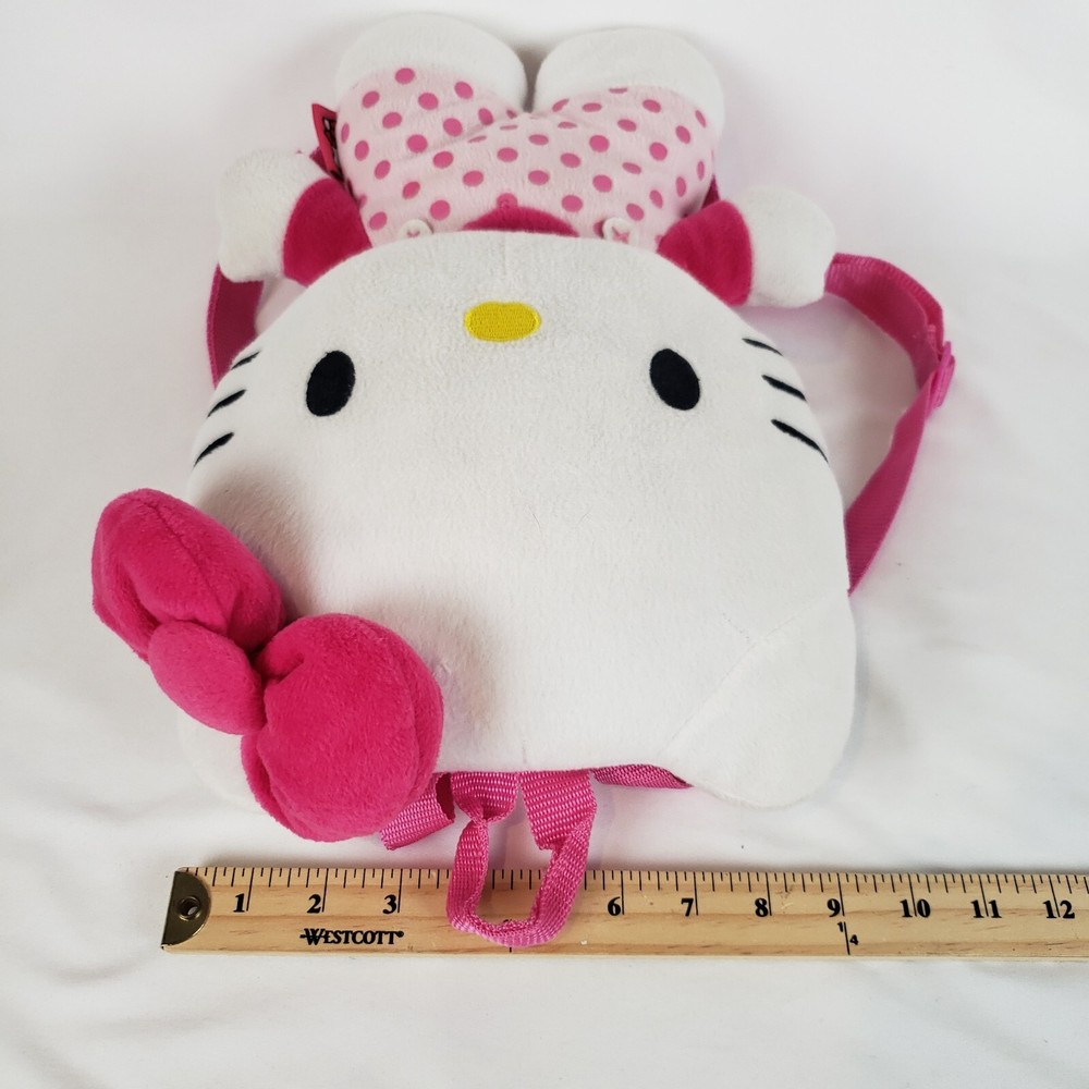 Sanrio Hello Kitty 14" Soft Plush Doll Backpack Large Zipper Pocket Adjustable