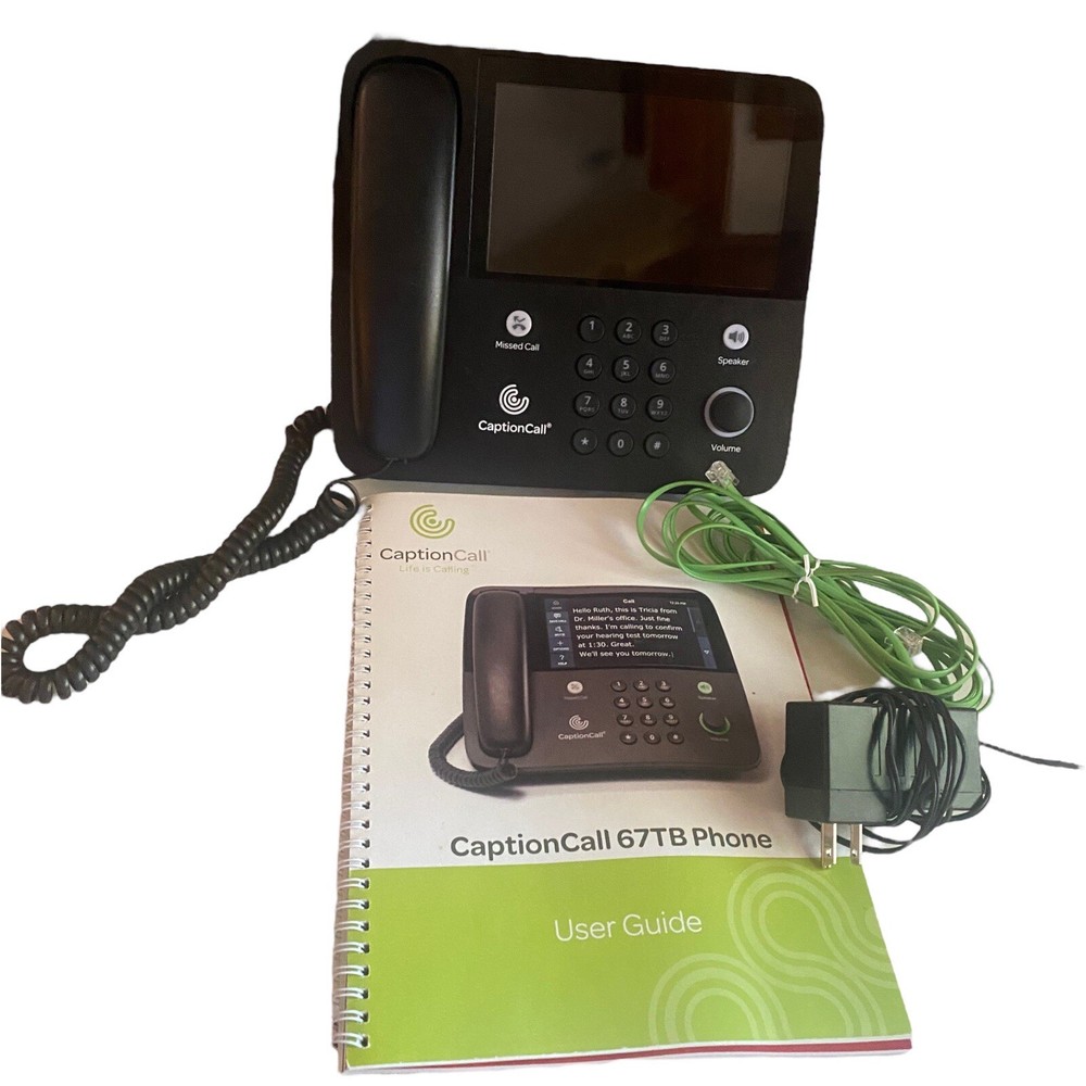 CaptionCall 67Tb Hearing Impaired Captioned Phone Touchscreen W/ Manual Tested