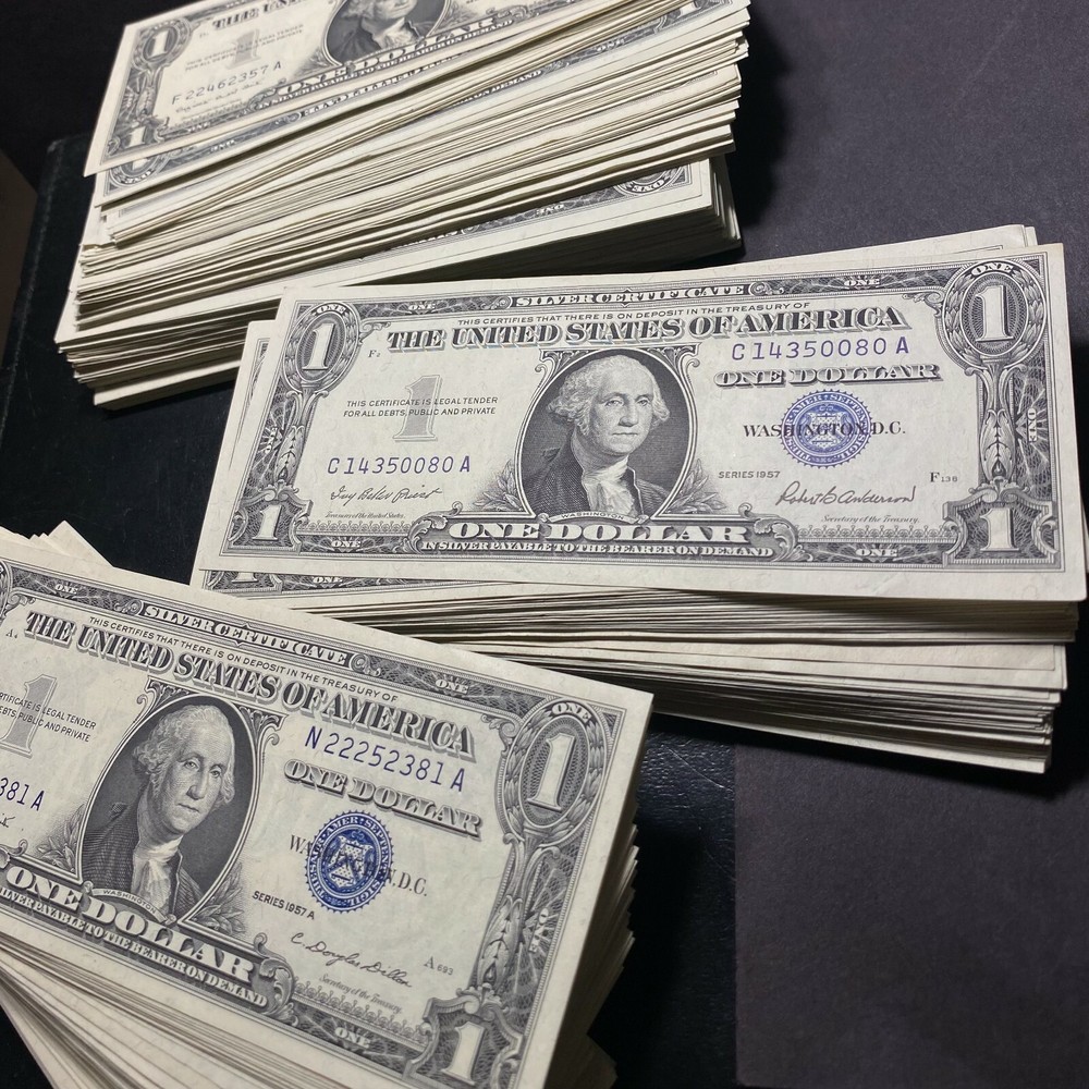 ✯ $1 Silver Certificate UNC Lot ✯ Sequential CU Consecutive Blue Seal Estate ✯