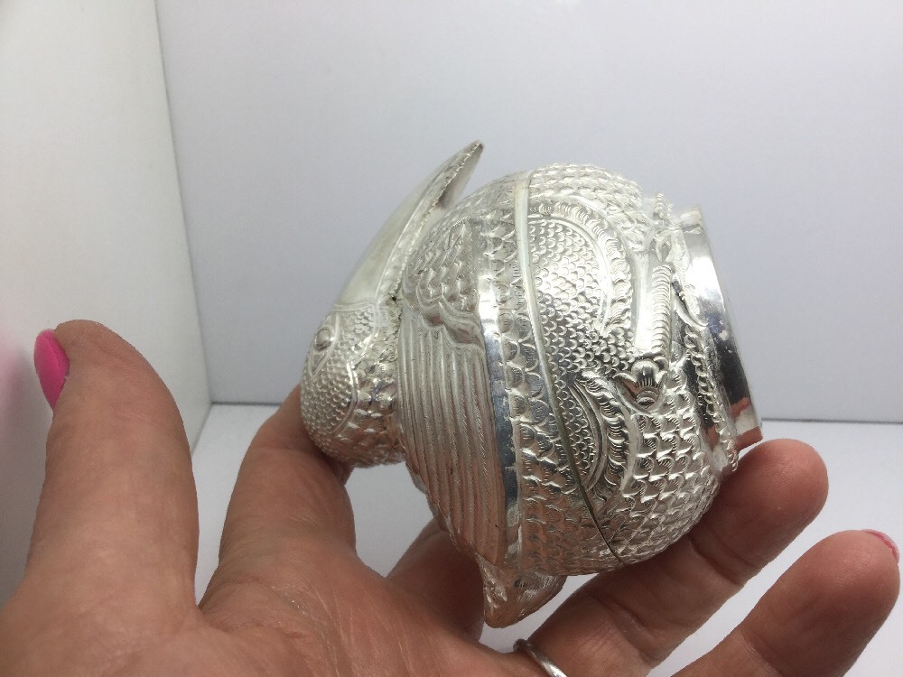 STERLING SILVER BIRD BOX 3" x 3 1/2"