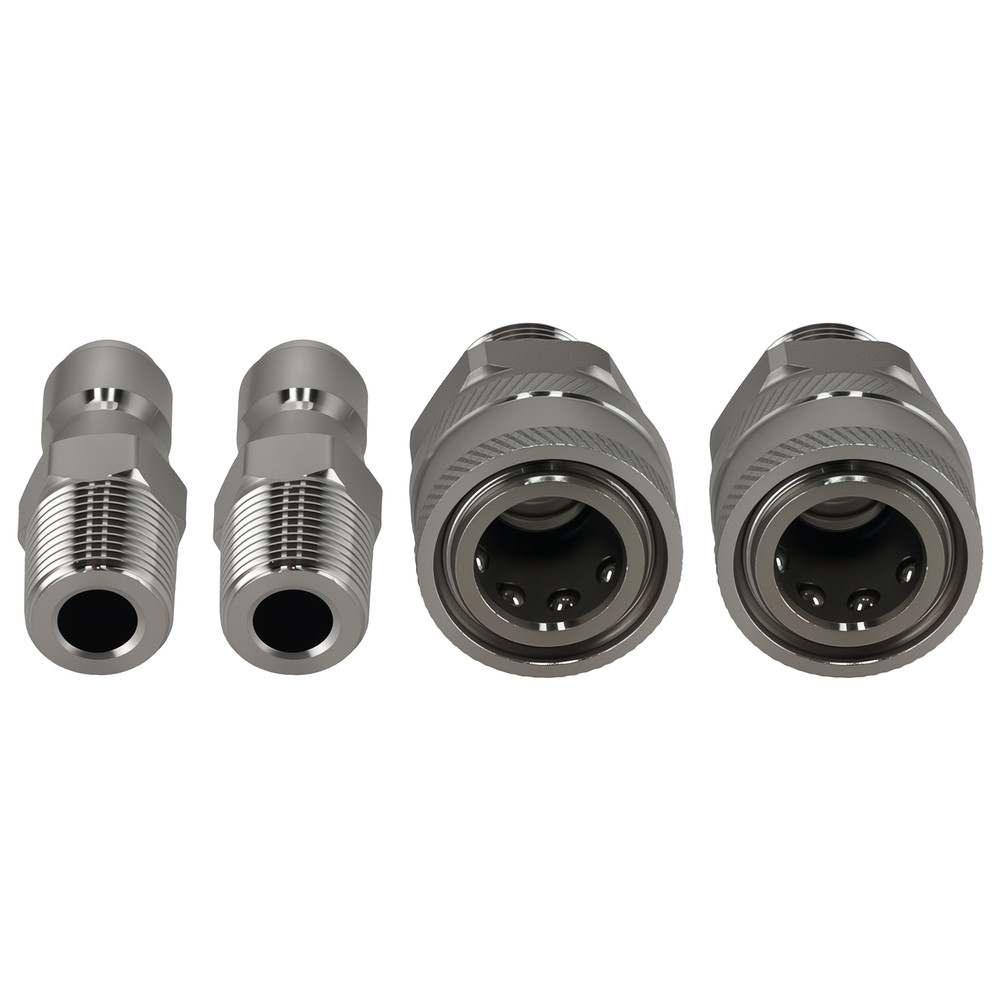 Pressure Washer 3/8" NPT Quick Connect Adapter Set Stainless Socket Plug 4x