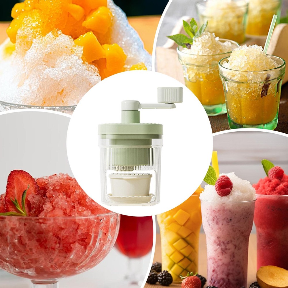 Shaved Ice Machine Portable Manual Ice Crusher Snow Cone Shaved Ice Maker