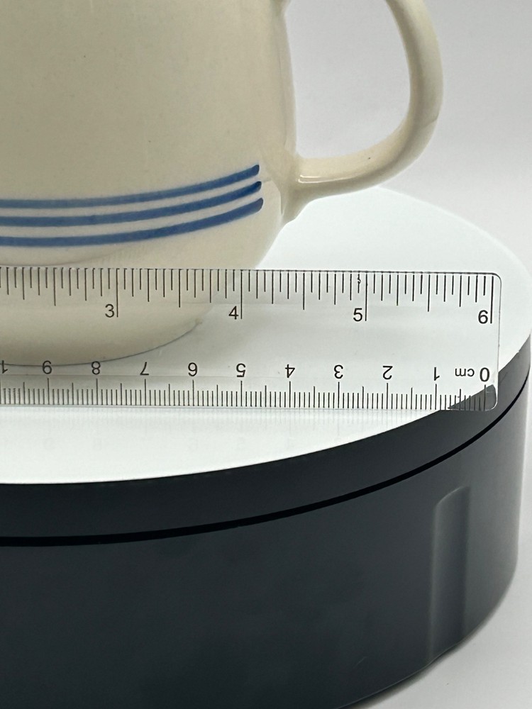 White & Blue Ceramic Pitcher Marked DDR East Germany