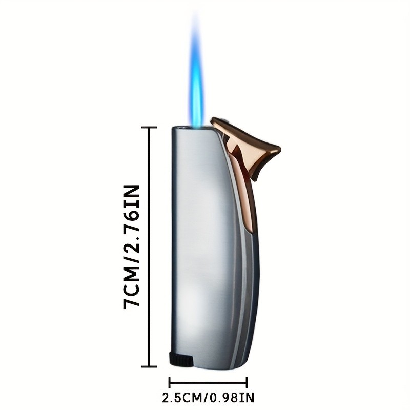 Stylish Compact Windproof Lighters 2 pcs Modern Mirror Effect Design Lightweight