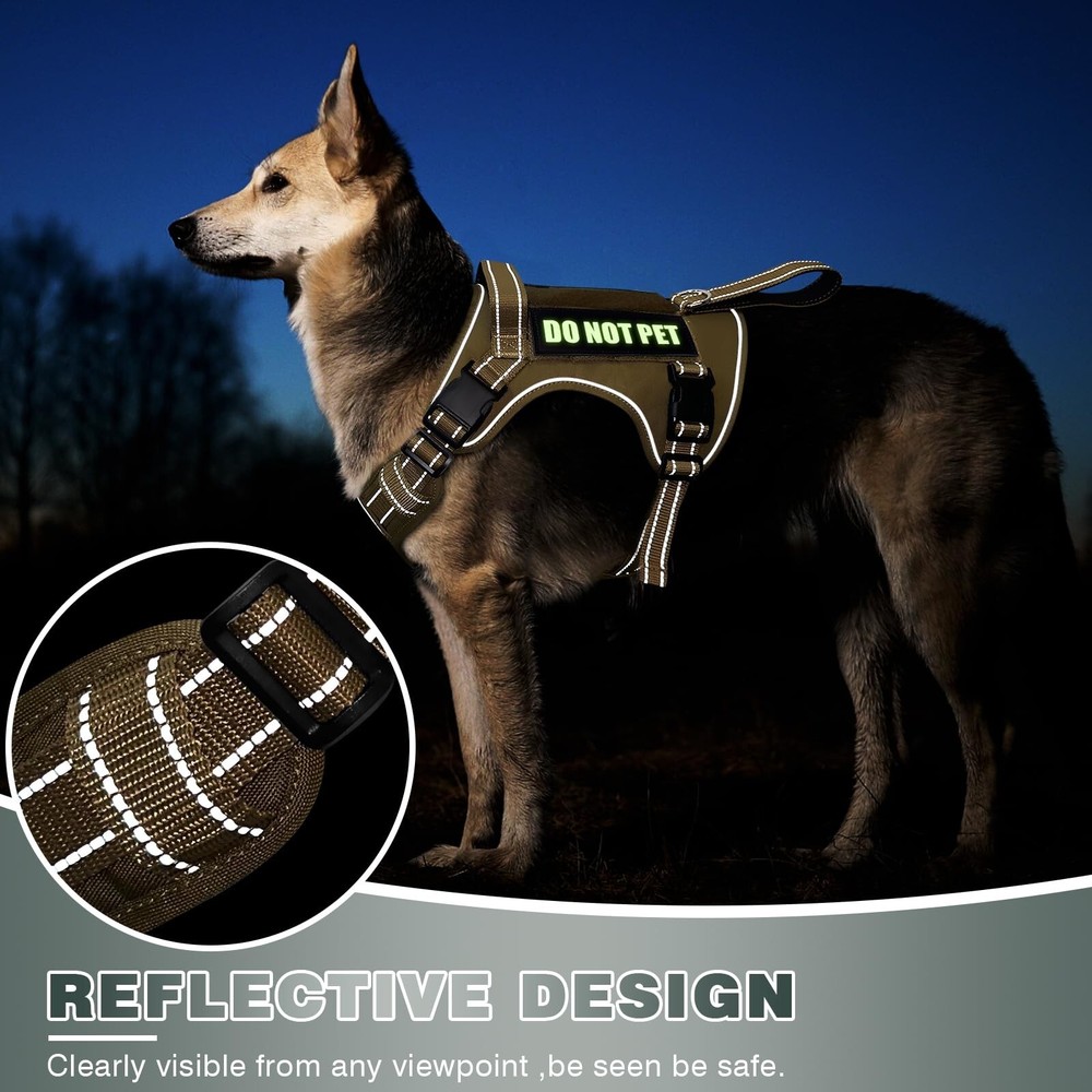 WINSEE Tactical Dog Harness, No Pull Dog Harness for Medium Large D... Fast Ship