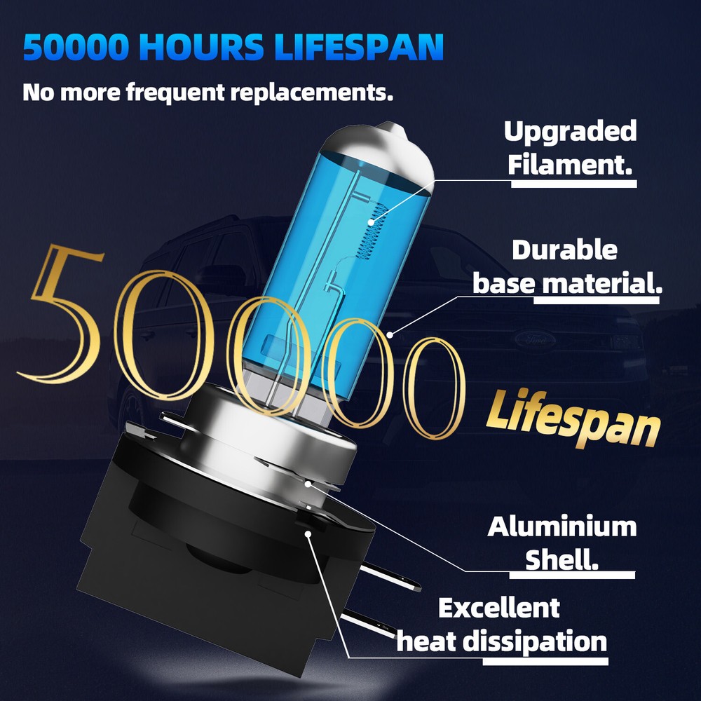 2PCS H11B Warm White Halogen Headlight Bulb Kit High/Low Beam 300% Bright New