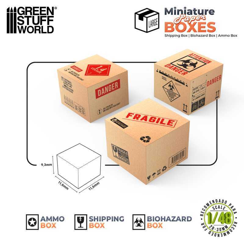 Green Stuff World 12476 Miniature Printed Boxes - Large