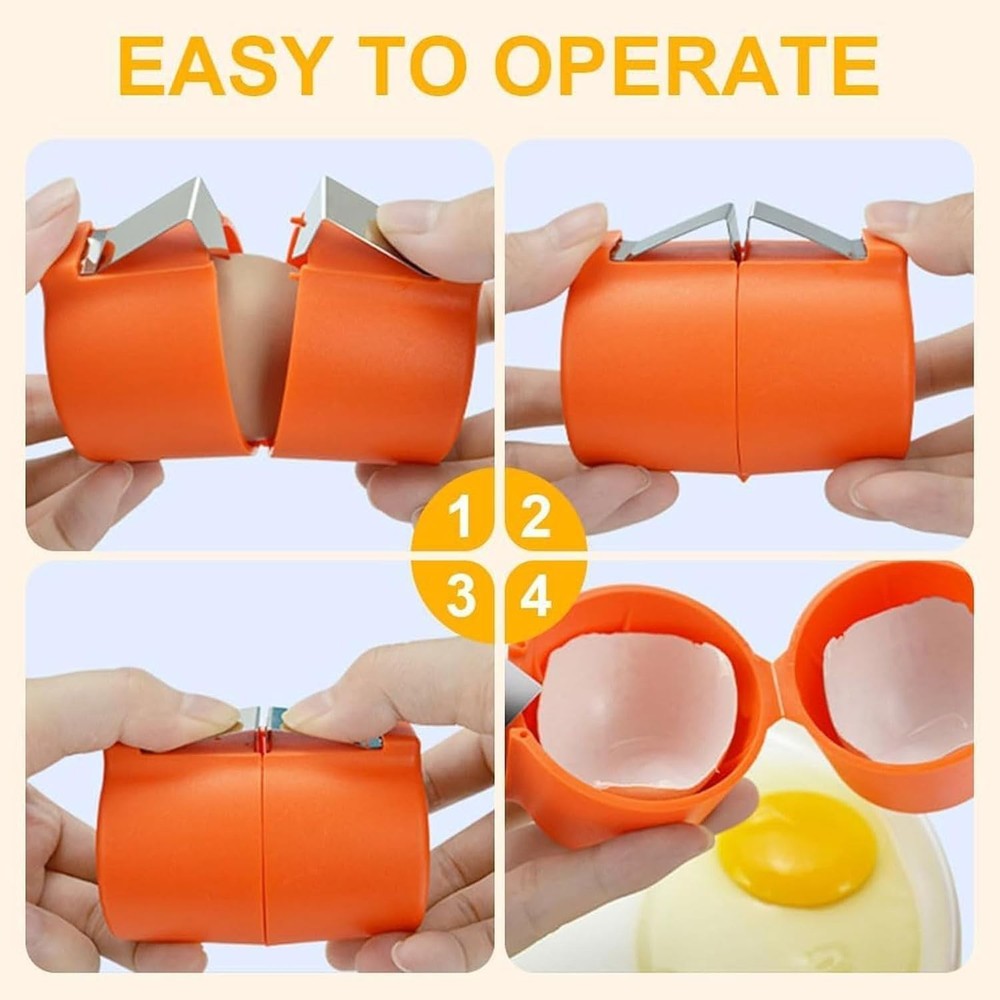 3Pcs Egg Shell Opener, Hard Boiled Egg Peeler Tool for Eggs, Egg Shell Opener