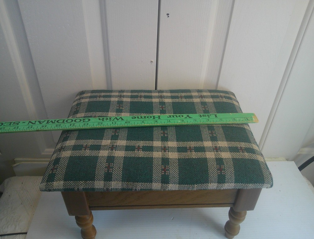 Retro small Foot Stool Ottoman Mid Century