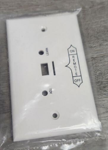 White Wallplate Only | For VR-1A or RR-1A Remote Control System | Real Fyre
