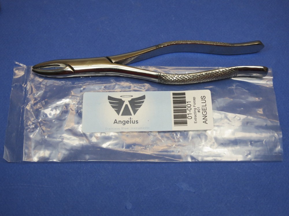 Dental Extracting Forceps # 01 ANGELUS Original 01-001
