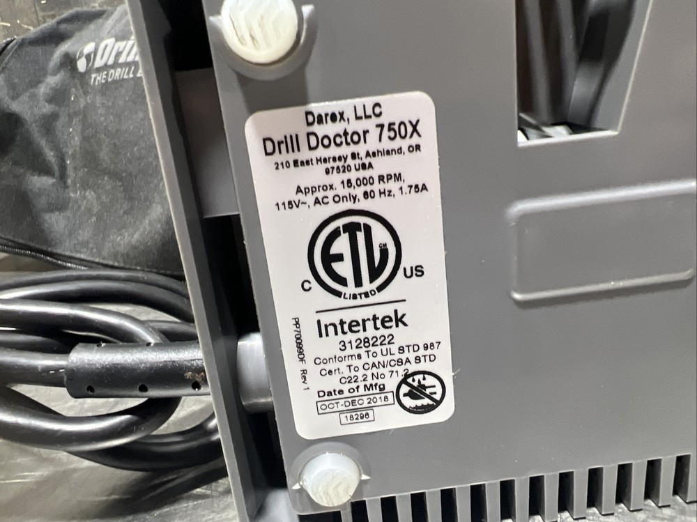 Drill Doctor 750X Drill Bit Sharpener Used Surplus