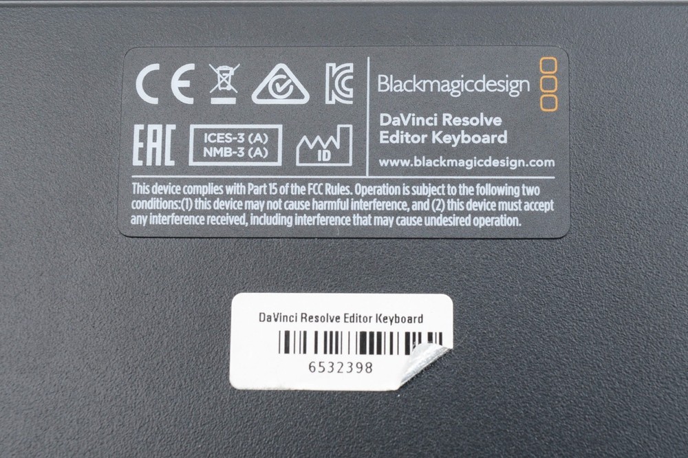 Blackmagic Design DaVinci Resolve Editor Keyboard [Exc+++] #A