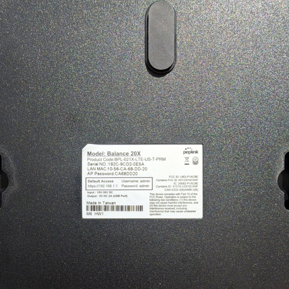 Peplink Balance 20X w/ CAT 12 LTE Module